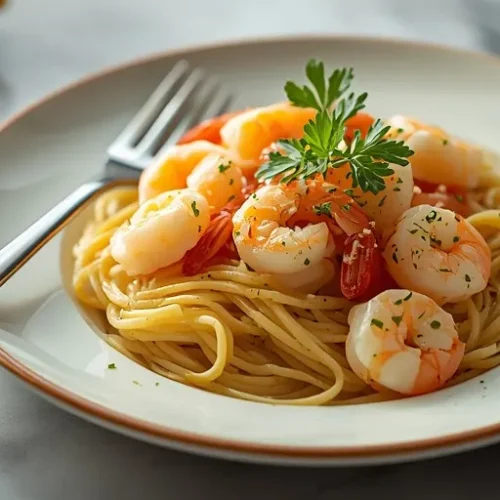 Lemon Garlic Shrimp Pasta recipe