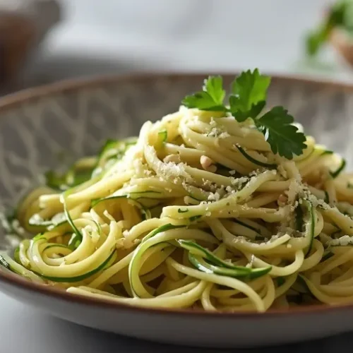 Lemon Zucchini Noodle Pasta recipe