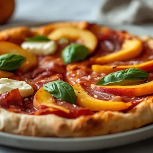 Peach Prosciutto Pizza recipe