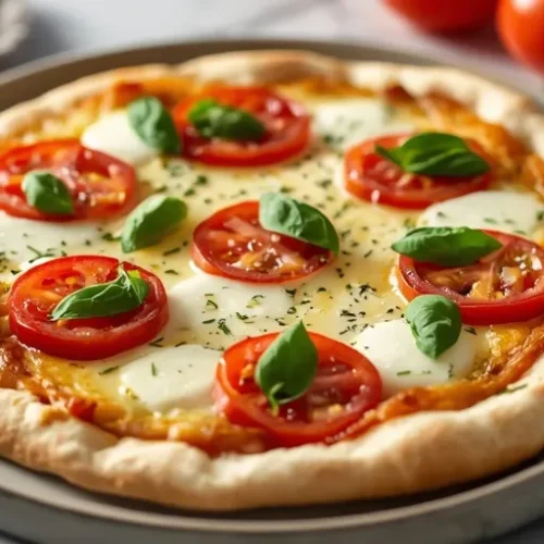 Pita Pizza with Tomatoes recipe