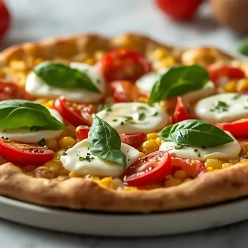 Roasted Corn Tomato Pizza recipe