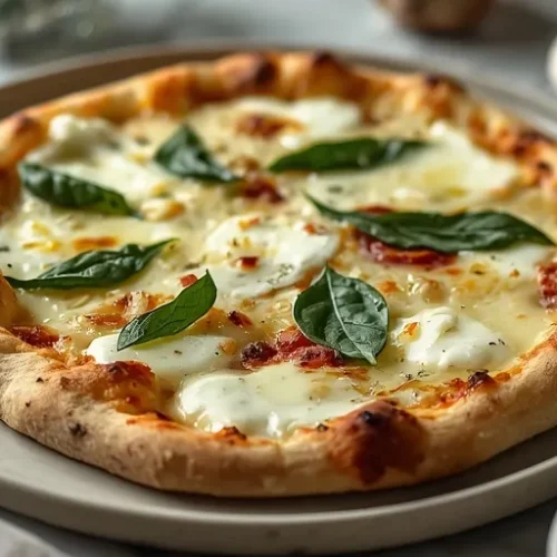 White Garlic Ricotta Pizza recipe