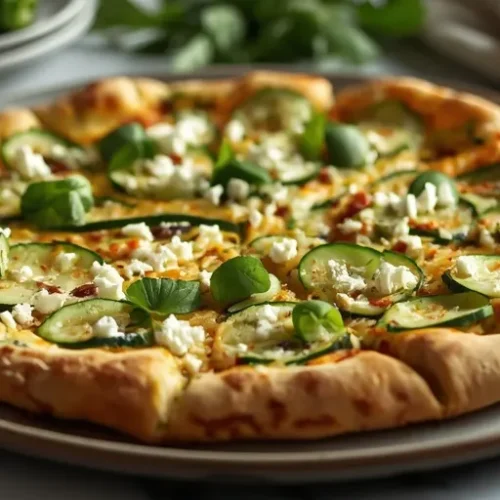 Zucchini Feta Pizza recipe