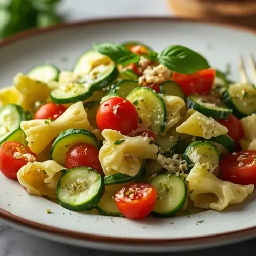 Zucchini Pesto Pasta Salad recipe
