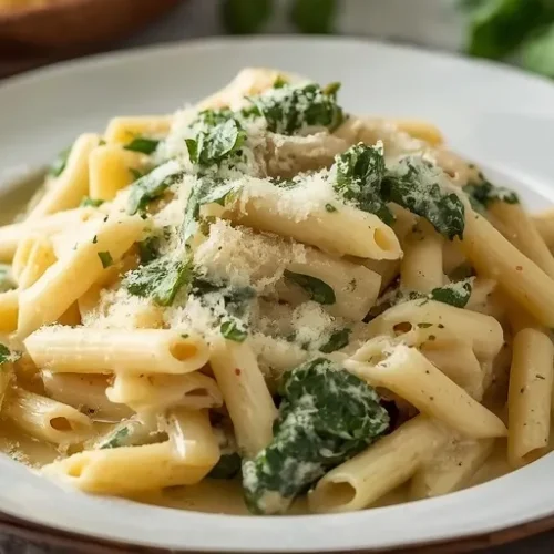 baked spinach alfredo pasta recipe