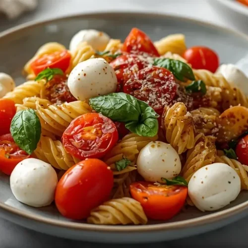 Balsamic Caprese Pasta Salad recipe