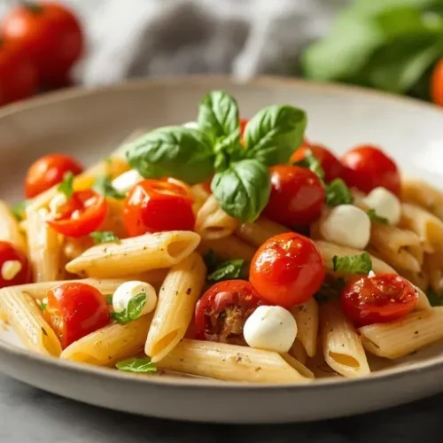 Caprese Cherry Tomato Pasta recipe