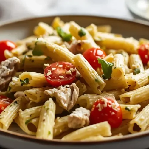 Cold Chicken Pesto Pasta Salad recipe