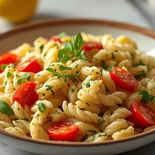 Cold Lemon Orzo Pasta Salad recipe