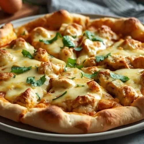 creamy garlic chicken pizza recipe