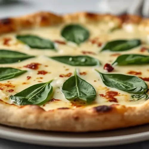 creamy spinach white pizza recipe