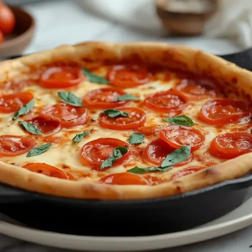 Deep Dish Skillet Pizza recipe