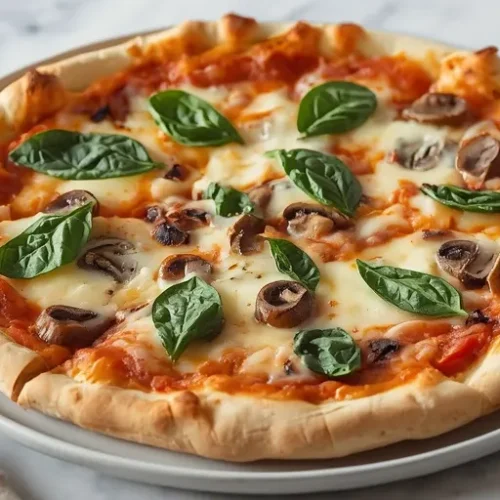 mushroom spinach pizza recipe