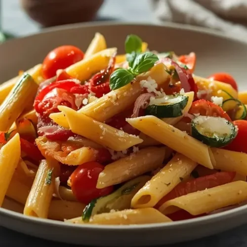 pasta with roasted vegetables recipe