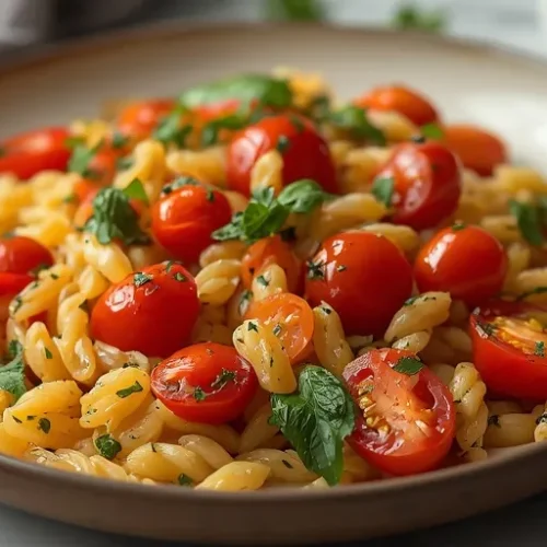Roasted Cherry Tomato Orzo Salad recipe
