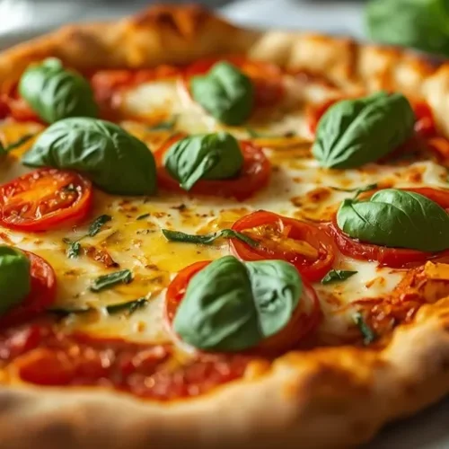 Roasted Tomato Basil Pizza recipe