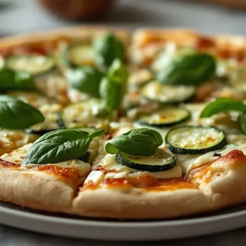 Zucchini Goat Cheese Pizza recipe
