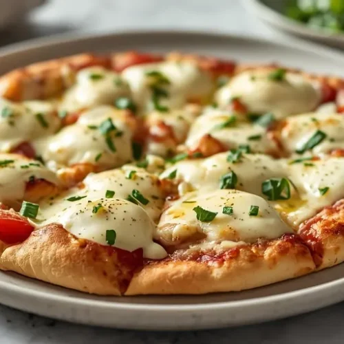 Alfredo Chicken Flatbread recipe