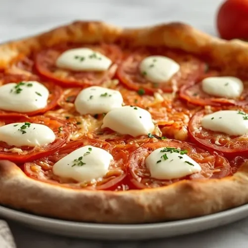 Cheesy Tomato Pan Pizza recipe