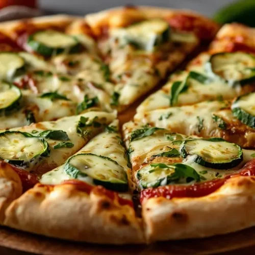 Cheesy Zucchini Pizza recipe