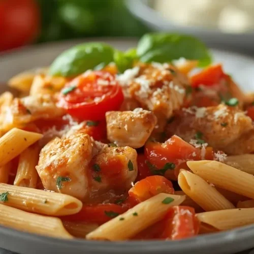 Chicken Tomato Pasta Skillet recipe