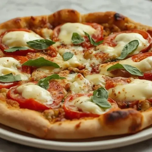 Chicken Tomato Pesto Pizza recipe