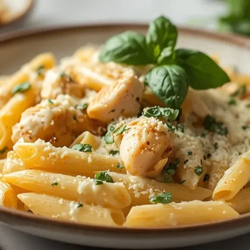 Creamy Basil Chicken Pasta recipe