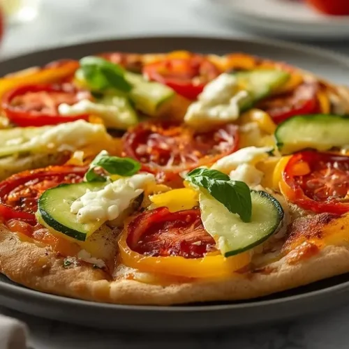 Garden Veggie Flatbread Pizza recipe