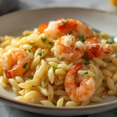 Garlic Butter Shrimp Orzo recipe