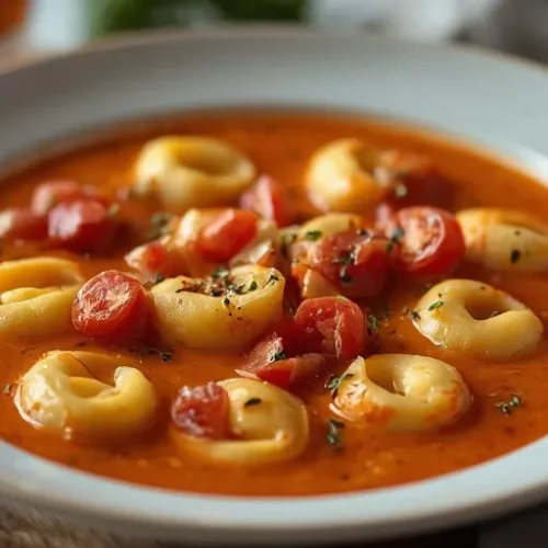 Garlic Tomato Tortellini Soup recipe