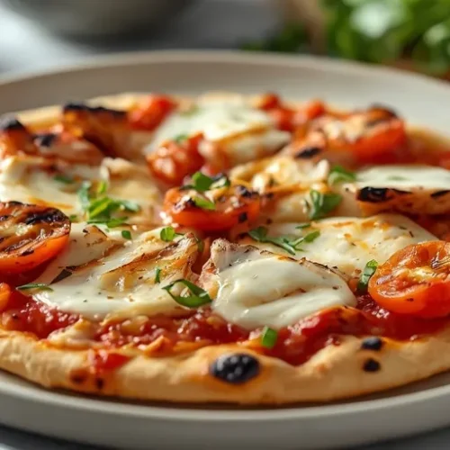 Grilled Chicken Flatbread Pizza recipe