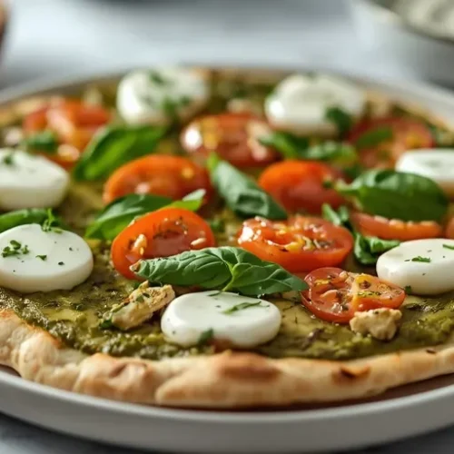 Pesto Chicken Flatbread recipe