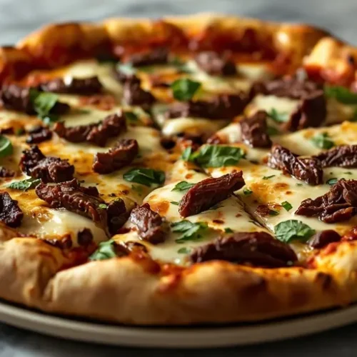 Philly Steak White Pizza recipe