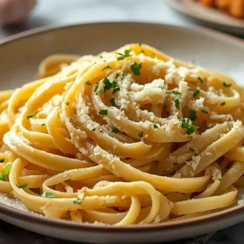 Roasted Garlic Alfredo Pasta recipe