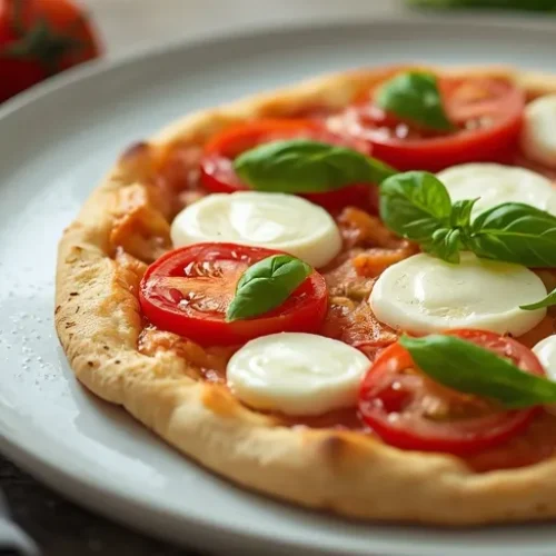 Tomato Mozzarella Flatbread recipe