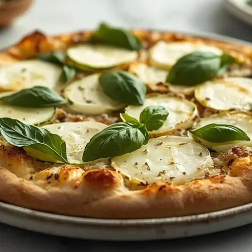 Zucchini Mozzarella Flatbread recipe