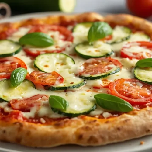 Zucchini Tomato Pizza recipe