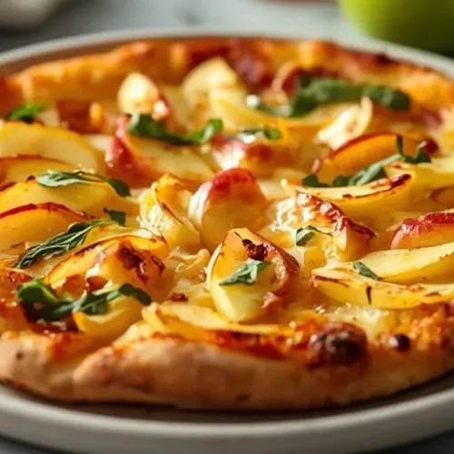 Apple Cheddar Pizza Without Bacon recipe