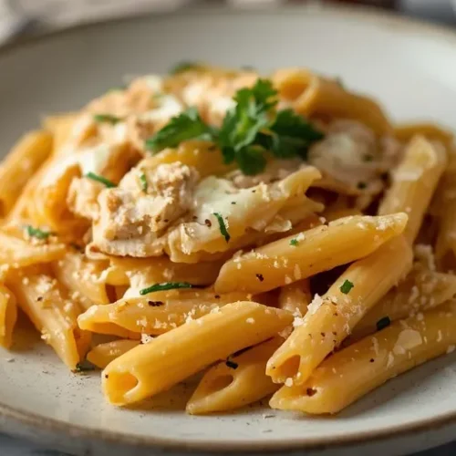 baked cheesy chicken penne casserole recipe