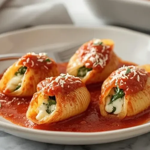 baked ricotta spinach stuffed shells recipe