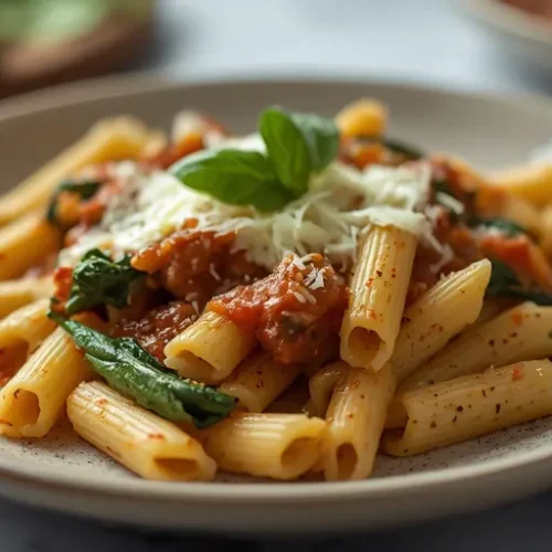 baked spinach ricotta pasta casserole recipe