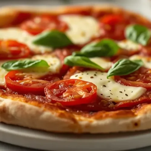 Caprese Tomato Mozzarella Flatbread recipe