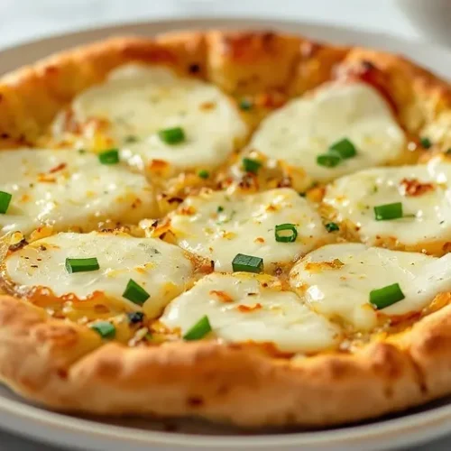 Cheesy Garlic Parmesan Flatbread Pizza recipe