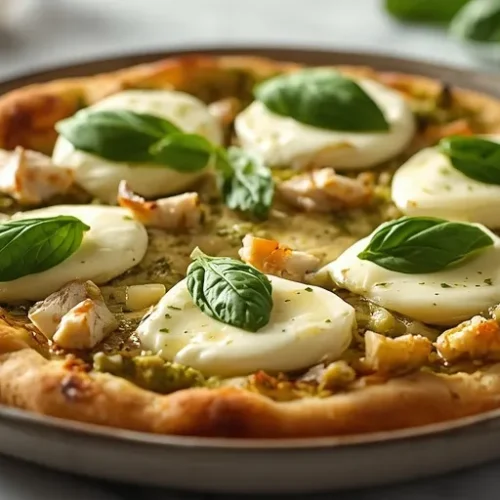 Chicken Pesto Mozzarella Flatbread recipe