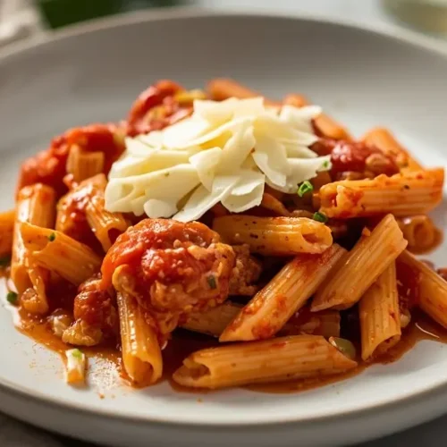 Creamy Cheesy Tomato Pasta Bake recipe