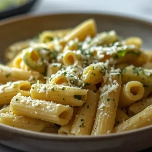 Creamy Cheesy Zucchini Pasta Bake recipe