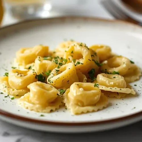 Creamy Lemon Garlic Tortellini recipe