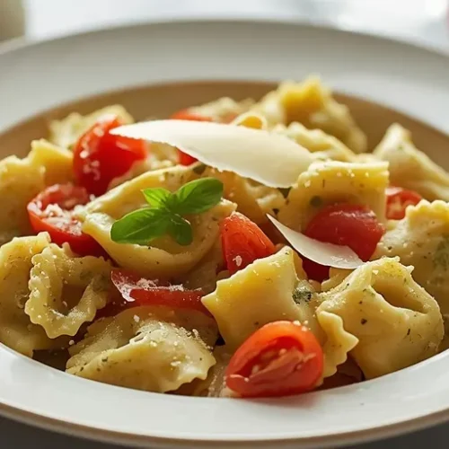 Creamy Pesto Tortellini recipe