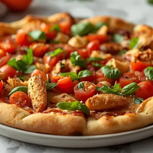 homemade chicken bruschetta pizza recipe
