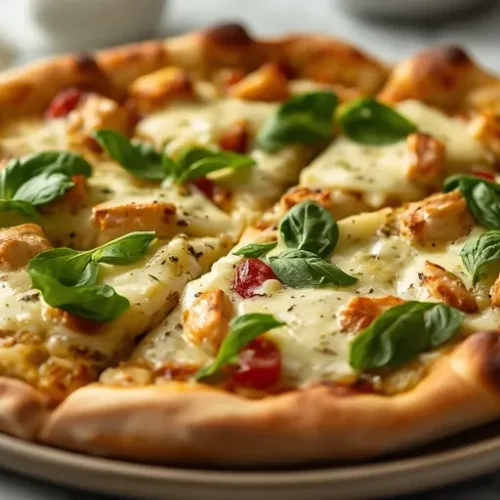 homemade chicken pesto pizza recipe